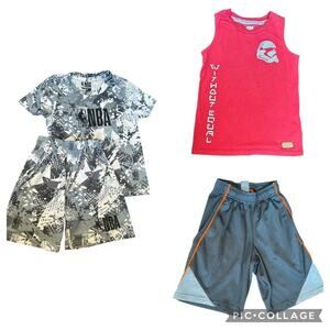 Boys size small NBA matching set, Star wars tank & champion basketball shorts​​​
